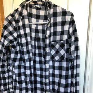 Black and White Checkered Flannel